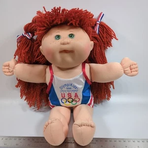 Cabbage Patch Kids Olimpikids Doll Swimming Green Eyes Red Tongue Out 1 Dimple - Picture 1 of 10