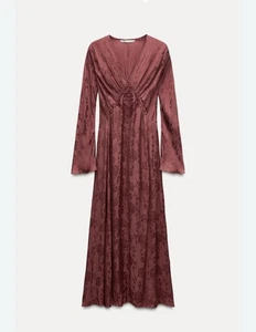 Maxi Vestido Zara COLECCIÓN ZW BORDADO Floral M Capricho Renacimiento - Imagen 1 de 12