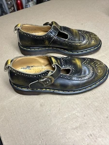 Marrón Dr Doc Martens Punta de Ala Hebilla Mary Janes Hecho en Inglaterra Mujer’s 9 UK 7 - Imagen 1 de 23