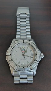 Junk TAG Heuer Professional 962 206 Quartz Date Gray Dial Watch Not Working - Picture 1 of 7