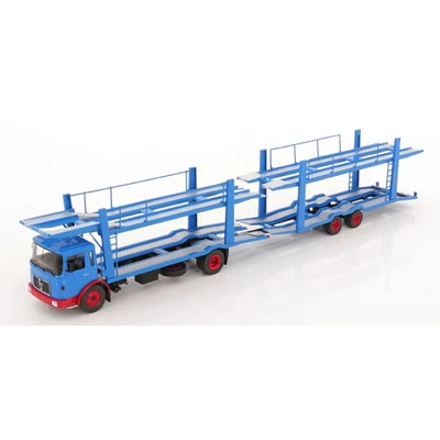 MAN AUTOTRANSPORTER 1970 BLUE 1:43 Ixo Model Camion Modellino Nuovo - Immagine 1 di 4
