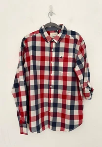 Soulcal & Co Shirt Mens Red/Navy/White Cotton Long Roll Tab Sleeve XL BNWT - Picture 1 of 14