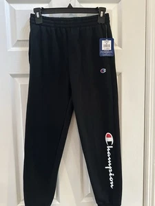 NWT! Boys Black Champion Sweatpants Size Medium Retail $28 - Picture 1 of 3