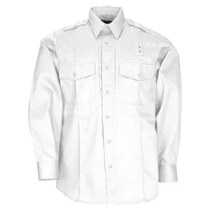 5.11 Tactical Men's Twill Polyester-Cotton PDU Class B Long Sleeve Shirt, White, - Picture 1 of 1