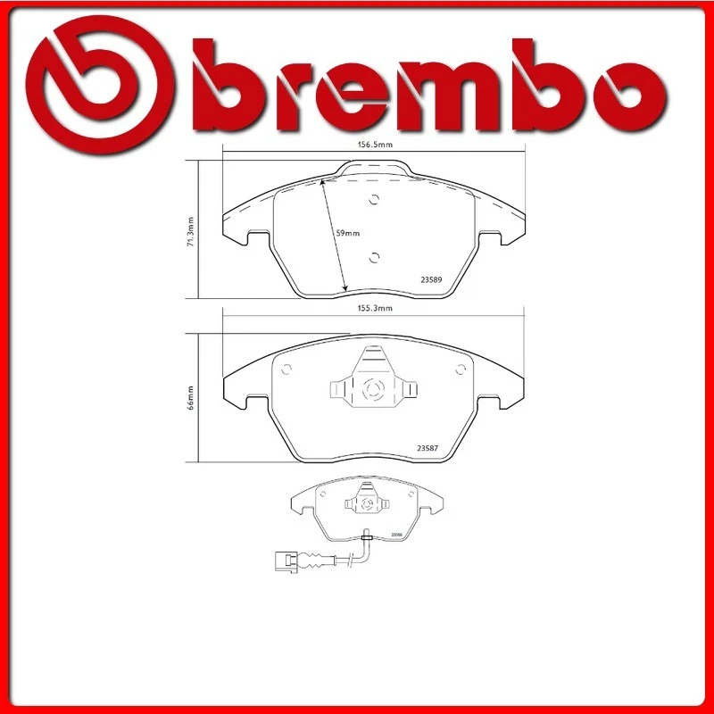 07.B314.52#633 PASTIGLIE FRENO ANTERIORE SPORTIVE BREMBO SPORT VW PASSAT Variant - Immagine 1 di 1