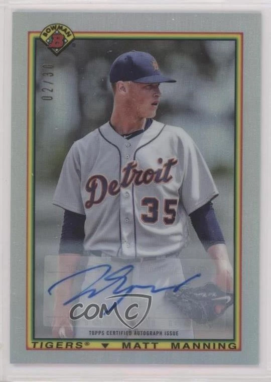 2020 Bowman 1990 Bowman Auto /30 Matt Manning #90B-MM Auto - Image 1 of 2