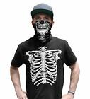 Glow in The Dark Skeleton Mens T-Shirt with Skull Facemask Halloween Costume
