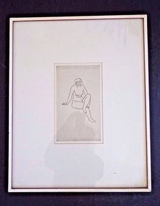 André Derain ltd ed #5/11 gerahmt/mattiert Künstler Proof Litho, sitzender Akt INV2620 - Bild 1 von 3