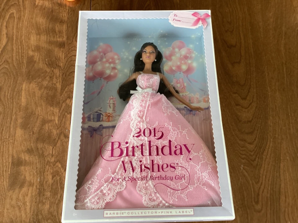 Barbie Collector 2015 Birthday Wishes Latina Doll Pink Label Mattel CJY58