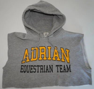 SLEEVELESS CROPPED "ADRIAN EQUESTRIAN TEAM" SWEATSHIRT SIZE S - Image 1 of 4