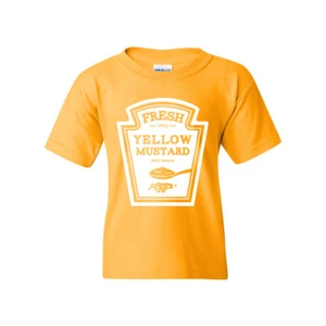 Mustard Costume Funny Halloween Humor Set Gold Youth T-Shirt - Picture 1 of 2