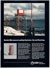 1985 Allied Bendix Aerospace Aviation Ad Microwave Landing System Shemya Alaska