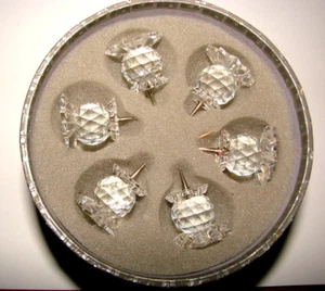 VINTAGE Swarovski Crystal PIN CANDLE HOLDERS Set of 6 1" 7600 NR 131 - Picture 1 of 5