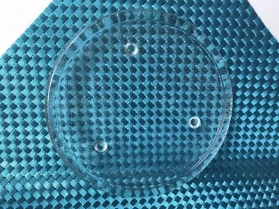 "Candelabro de vidrio con patas placa texturizada sostiene vela de 6,75"" o debajo" Foto 1 de 4