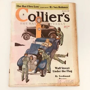 VTG Collier's Magazine March 30 1935 The Bat Flies Low Novel by Sax Rohmer - Picture 1 of 9