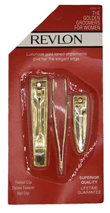 NEW REVLON THE GOLDEN BROOMERS FOR WOMEN 5229-14,TOENAIL CLIP TWEEZEER,NAIL CLIP - Picture 1 of 1