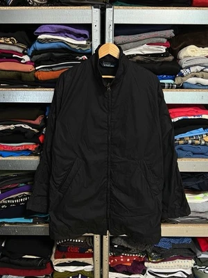 Chaqueta De Colección Polo Ralph Lauren Impermeable Nylon M Negro Resbaladizo Abrigo de Lluvia Años 90 Foto 1 de 4