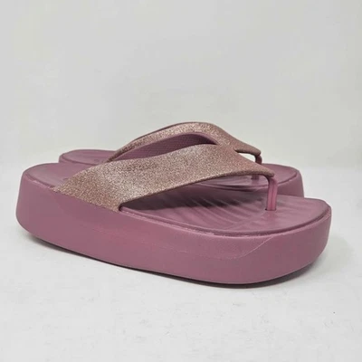Crocs Mujer 6 Plataformas Brillos Rosa Foto 1 de 4