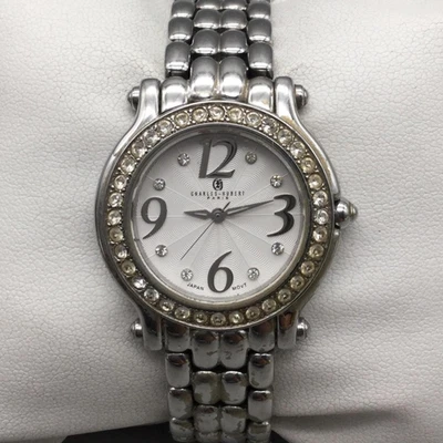 Reloj Charles-Hubert Paris Mujer 33mm Bisel Cristal Acero Inoxidable Batería Nueva 7" Foto 1 de 4