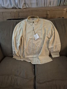 Cutter And Buck 100% Silk Mens Button Up Shirt Champaign Color  Size Large - Picture 1 of 7