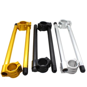 7/8" Tube CNC Motorcycle Universal 37MM For Suzuki Clip On Ons Fork Handlebars - Foto 1 di 12
