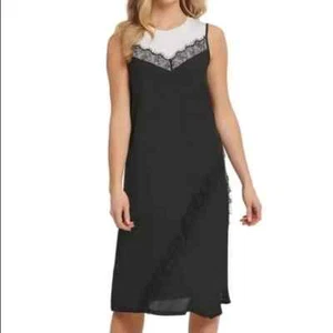 Nuevo con etiquetas Vestido DKNY Blanco y Negro Sin Mangas Sin Mangas XS Nuevo con etiquetas - Imagen 1 de 10