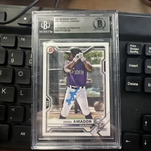 2021 Bowman Draft Adael Amador Beckett Certified Encased Auto! - Picture 1 of 3