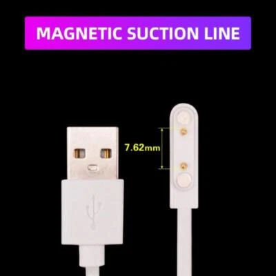 2x Reloj Inteligente Universal 2 Pines USB Cable de Carga de Datos Cargador Magnético Tipo 3 Foto 1 de 4