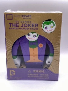 Figura de madera pintada de DC Comics The Joker caja de botín exclusiva nueva en caja - Imagen 1 de 4