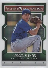 2014 Panini Elite Extra Edition Status Emerald Die-Cuts /25 Carson Sands #95