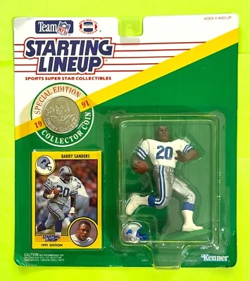 1991 Starting Lineup Barry Sanders Detroit Lions HOF Oklahoma Vintage - Image 1 of 4