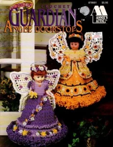 ANNIE'S ATTIC CROCHET GUARDIAN ANGEL DOORSTOPS 5 CUTE DESIGNS - Picture 1 of 2