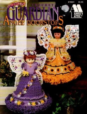 ANNIE'S ATTIC CROCHET GUARDIAN ANGEL DOORSTOPS 5 CUTE DESIGNS - Image 1 of 2