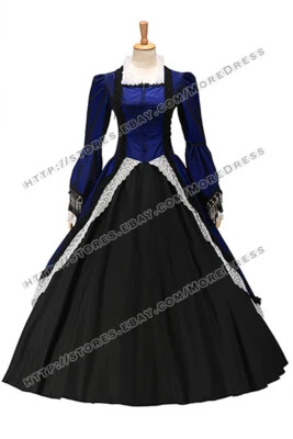 Vestido Gótico Victoriano Vintage Vestido de Fiesta Mascarada Vestido de Baile Foto 1 de 4