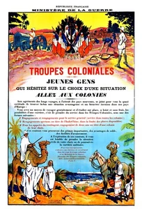 affiche poster engagez vous troupes coloniales - Picture 1 of 1