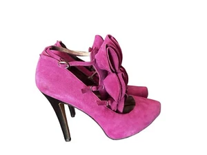 Zapatos de salón Vince Camuto Bodell para mujer rosa 9M gamuza correas jaula con cordones tacones - Imagen 1 de 13
