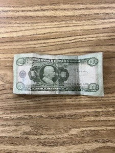 El Salvador: Banknote - 100 Colones 1983 Series “LL” - Picture 1 of 9