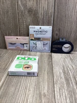 DUO BRUSH ON Striplash Adhesive Eyelash Lashes Glue + Falsie Lashes (3 Pair) LOT - Image 1 of 4