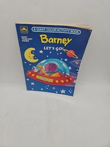 Vtg Golden 1994  Barney The Dinosaur Coloring Color Activity Book UNUSED  - Imagen 1 de 6