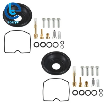2 Pcs Carb Rebuild Kit Plunger Diaphragm For 1985-1990 Kawasaki EN450A 454 LTD - Image 1 of 4