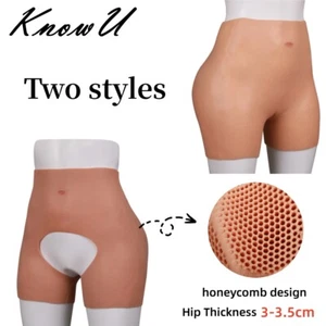 Silicone Hip Pants Open Crotch Panty Plump Buttocks Underwear For Crossdresser - Picture 1 of 20