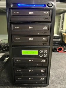 LG Duplicator 1 TO 5 CD DVD Burner Duplication Tower TESTED WORKS! - Afbeelding 1 van 8