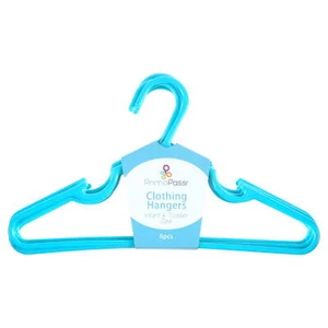 Infant & Toddler Clothing Hangers (Set of 6) - Blue - Picture 1 of 8