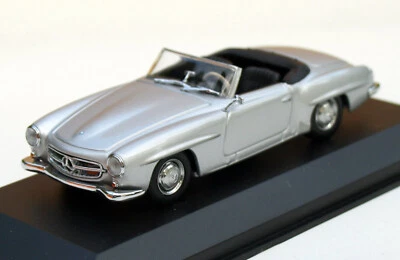 Mercedes 190 Sl Roadster W121, Bj. 1955-1963, Metallo Argentato, Minichamps M.1 - Immagine 1 di 4