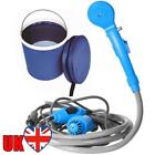 12V Outdoor Car Shower Universal Electric Shower Pump (blue with Zipper bucket)
