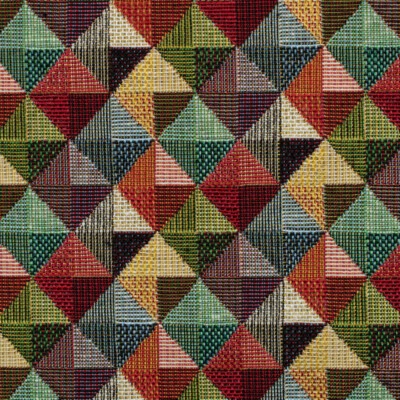 Gobelin kleine Dreiecke im Quadrat bunt Dekostoff (Preis= 0,5 M) - Bild 1 von 4