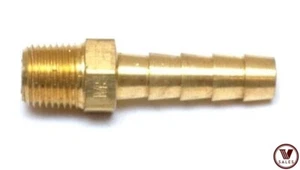 NEW!! 1/4"X1/8" Brass MALE NPT Barb Hose Straight Fitting 125-4A - Picture 1 of 4