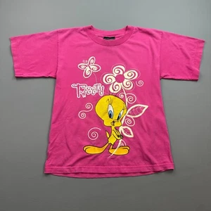 Vintage Looney Tunes Shirt Girls Large Pink Tweety Bird Classic Collection 90s - Picture 1 of 9