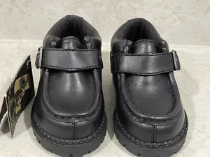 Lugz Toddler Boys Black Leather Shoes Size 5 NEW READ - Picture 1 of 16
