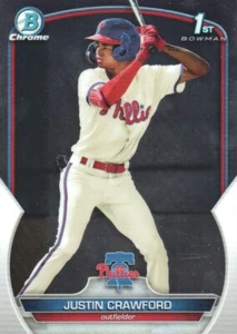 2023 Bowman Chrome Prospects Baseball #BCP-3 Justin Crawford - Picture 1 of 2